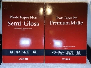 Canon PM-101 Photo Paper Pro Premium Matte and photo paper plus semi gloss Lot - Photo 1/8