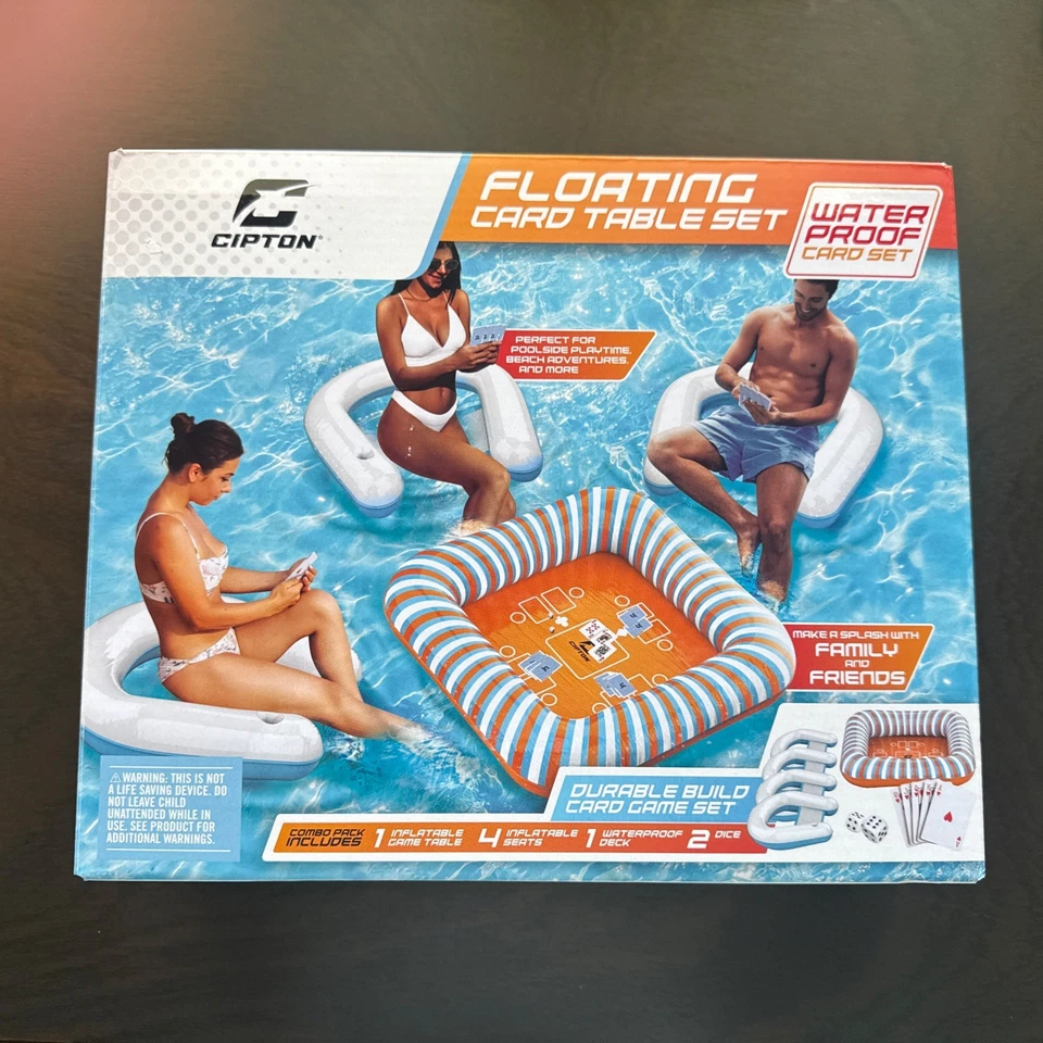 Cipton Inflatable Card Game Table Set - Pool Toys