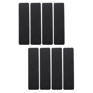 2 PCS Stair Tread Sticker Skid Strips for Steps Black Ledder Meterial Grip - Picture 1 of 12