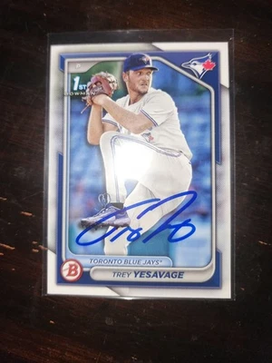 Trey Yesavage Signed 1st Bowman Paper Rookie Carc Auto Toronto Blue Jays (IP) - Image 1 of 2
