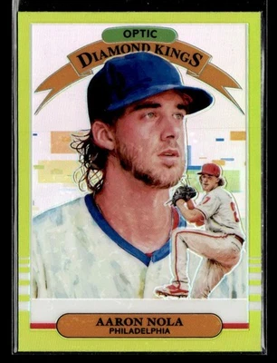 2019 Donruss Optic Aaron Nola #18 Lime Green Prizm - Image 1 of 2