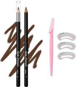 3 Pcs Eyebrow Pencil Liner & Blade - Professional Shaping & Filling - Brown - Picture 1 of 6