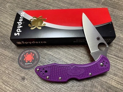 Spyderco Delica 4 Knife With Purple FRN Handles C11FPPR - Image 1 of 4