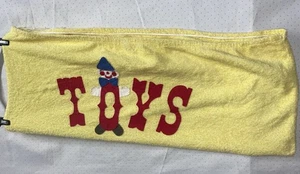 Vintage Bathtub Toy Bag, Terry Cloth, Yellow 34.5 X 14 - Picture 1 of 10