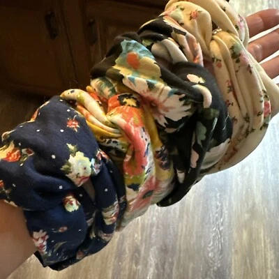 Mujeres Niñas Floral Elástico Turbante Nudo Torcido Diadema Flor Envoltura Ancho Elástico  Foto 1 de 3