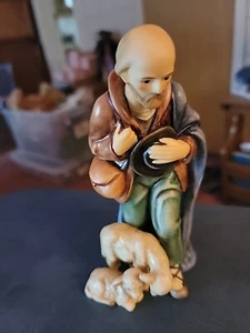 GOEBEL HUMMEL 1951 Nativity #214/F/I Standing Shepherd and Sheep SIGNED  6 1/2" - Picture 1 of 7