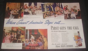 1939 Pabst Blue Ribbon Beer Ad, 6 Famous U.S. Restaurants + Heinz & GE Ads - Picture 1 of 5