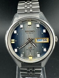 1973 Seiko LordMatic Mens Automatic Blue Dial Day Date Eng/Kanji 36mm 5606-7290 - Picture 1 of 11