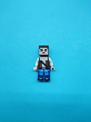 Lego Minecraft Minifigura Piel 3 Pixelado Marrón Rojizo Chaleco Azul Jeans 853610! Foto 1 de 3