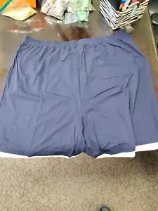 Nuevos Pantalones Cortos KingSize Azul Marino Con Parte Inferior Gris 4XL Grande - Imagen 1 de 2