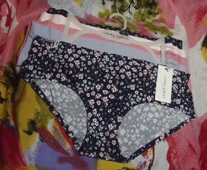 5 NEW LAURA ASHLEY LS9172 5PKCV MF SUPER SOFT NO SHOW HIPSTER PANTIES XL - Picture 1 of 2