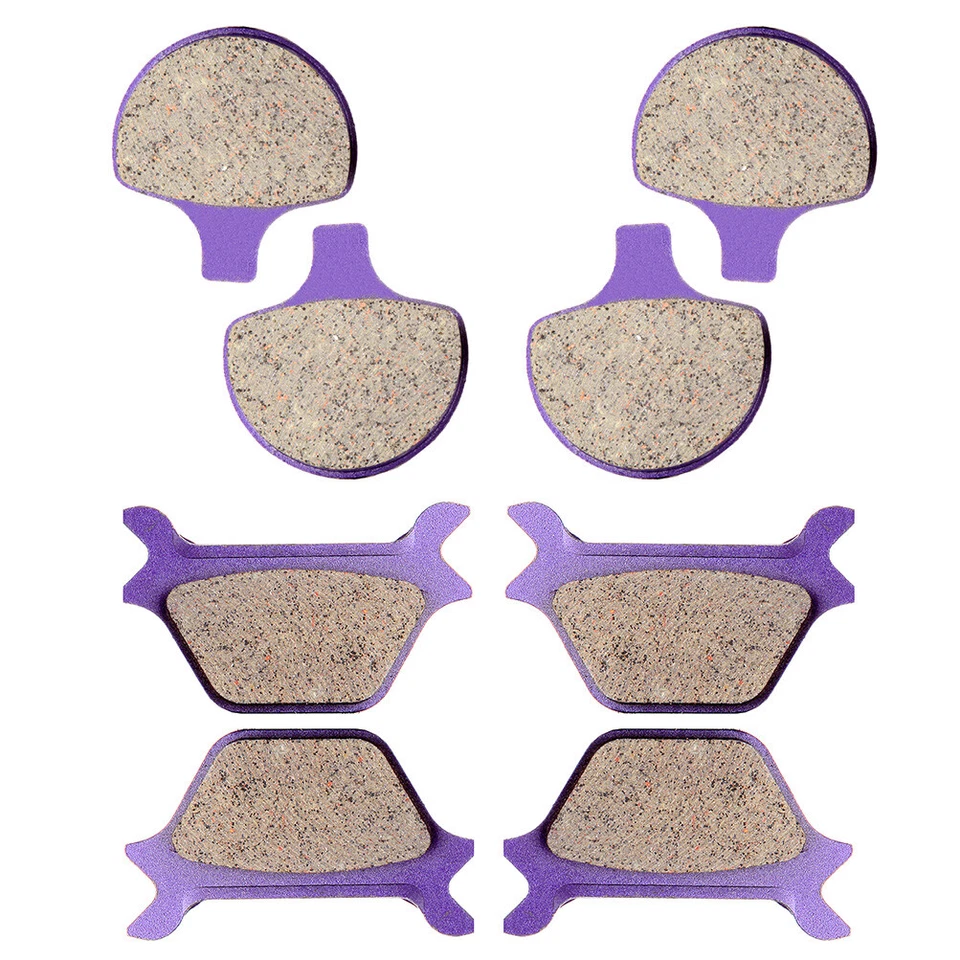 8Pcs Front+Rear Brake Pads Carbon Fiber For 1990-1999 FLSTF Fatboy Foto 1 de 4