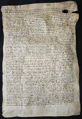 1361 - MEDIEVAL PARCHMENT FROM THE REIGN OF KING JEAN LE BON & POPE INNOCENT VI - Image 1 of 4