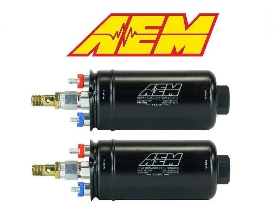 AEM 400LPH Métrico Línea Alto Flujo Combustible Bomba #50-1009 Reemplaza Bosch