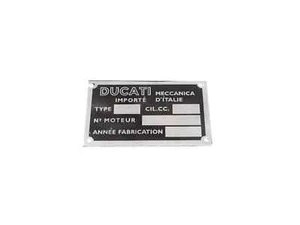 DATA PLATE (ENGINE) FOR VINTAGE DUCATI 125 REGOLARITA #V367-8 - Picture 1 of 6