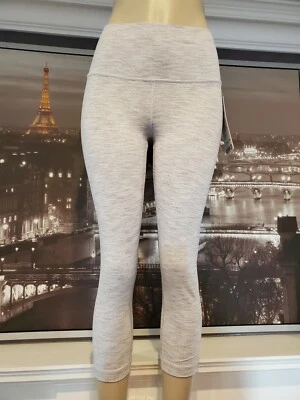LULULEMON WUNDER UNDER HIGH RISE CROP 21" NEGRO TALLA 10 WEE SPACE NIMBUS GRIS Foto 1 de 4