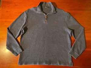 Polo Ralph Lauren Mens 1/4 Zip Pullover Mock Neck Sweater, Large, cotton B26CY12 - Picture 1 of 6