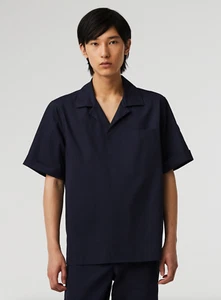 Camicia AlphaTauri Welsh V1.Y8.01 Navy impermeabile nuova con etichette $270 - Foto 1 di 19