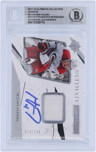 Autographed Haydn Fleury Hurricanes Hockey Slabbed Rookie Card