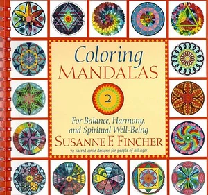 Coloring Mandalas 2 by Susanne F. Fincher (2004, Spiral PB) Adult coloring Book - Picture 1 of 2