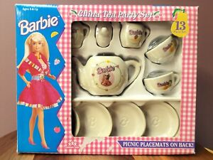 BARBIE China Tea Party 13 Piece Set by Chilton Toys 1994 NEW