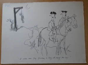 Michael ffolkes, pen & ink "I Wonder What..." cartoon. Punch, Private Eye etc. - Picture 1 of 2