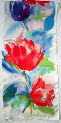 -  RALPH LAUREN  Écharpe  100% soie  TBEG  vintage Scarf 31x135 cm - Photo 1/3