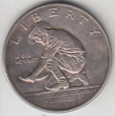 # 3 1925-S CALIFORNIA JUBILLEE COMMEMORATIVE HALF DOLLAR AU - Image 1 of 2