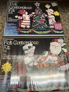 2) 1978 Walco Felt Centerpiece Kit CHRISTMAS MORNING And Preparation 3162, 3160 - Bild 1 von 3