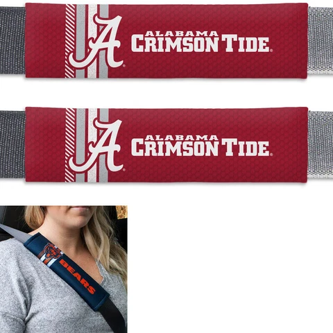New NCAA Alabama Crimson Tide Rally Car Truck Rally Seat Belt Pads Covers Set Cover