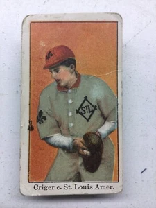 1909 E90-1 American Caramel Lou Criger Baseball Card Good Condition - Picture 1 of 5