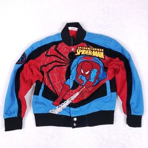 Spider Man Jacket Kids M 2011 Marvel Spider Sense Retro Graphic Coat Red - Picture 1 of 19