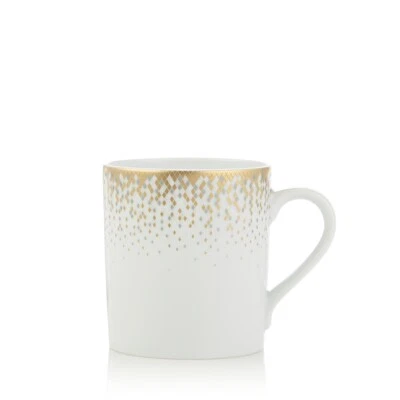 Taza de porcelana blanca/dorada Haviland 249477 Souffle D'or Limoges Foto 1 de 2