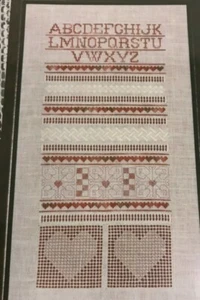 Nutmeg Needle Heart's Content sampler cross stitch pattern cut work stitching - Picture 1 of 3