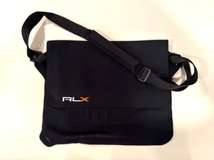 Ralph Lauren RLX Polo Sport Messenger Laptop Bag Rare Modern Flat Made in Italy - Picture 1 of 6