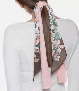 Conjunto de bufanda de 2 piezas Giani Bernini marrón logotipo de firma floral y coral nuevo con etiquetas JM130 - Imagen 1 de 3