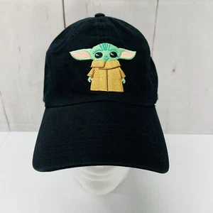 Star Wars Black Hat Cap Baby Yoda Grogu Mandalorian The Child Adjustable - Picture 1 of 10
