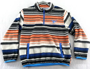 Cowboy Hardware Sweatshirt Boys Size L/10-12 Multicolor Striped Serape Fleece - Picture 1 of 12