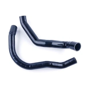 Black For 1991-2001 JEEP CHEROKEE XJ 4.0L 6CYL SILICONE RADIATOR COOLANT HOSES - Picture 1 of 9