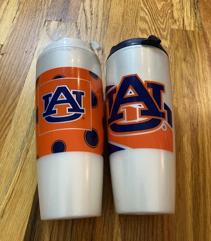 Auburn Tigers ThermoServ Insulated Tumbler Cup LOT OF 2 | Auburn University Cover