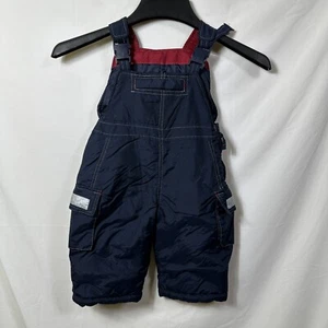 Oshkosh B'Gosh Boys 12M Snow Pants Bibs Ski Sledding Snowboard Winter Gear Blue - Picture 1 of 7