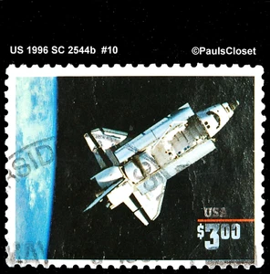 US 1996 SC 2544b $3.00 SPACE SHUTTLE CHALLENGER UNG SELF-ADHESIVE FINE #10 - Picture 1 of 2