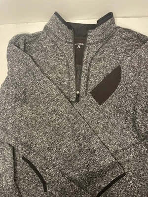 Suéter Pullover Antigua Fortune Grande y Alto 1/4 Cremallera Negro Brezo 5XL Foto 1 de 4