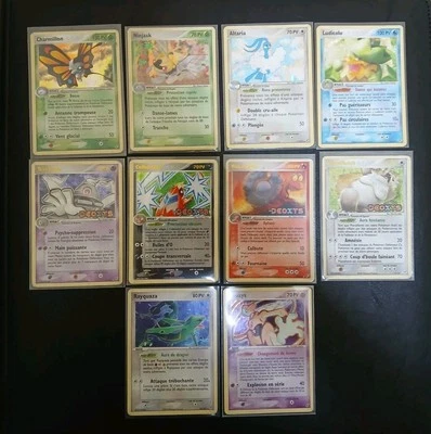 Rare Lot De 10 Cartes Pokémon Holo Reverse Stamp Bloc Ex Deoxys En Français  - Photo 1/4