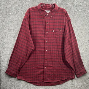 Carhartt Camicia Flanella Uomo 2XL Rosso Plaid Manica Lunga Bottoni Adulto XXL Nuova - Foto 1 di 10