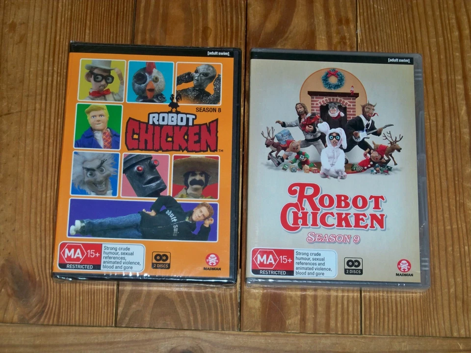 ROBOT CHICKEN -- HTF SEASON 8 & 9 -- Brand New Sealed -- Region 4 MADMAN DVDs - Image 1 of 4