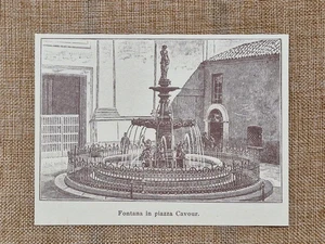 Catanzaro um 800 Der Brunnen auf der Piazza Cavour Kalabrien - Bild 1 von 1