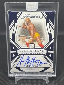 2024 Panini Flawless WWE Summerslam Auto Autograph Hulk Hogan Sapphire /20 Card - Picture 1 of 2