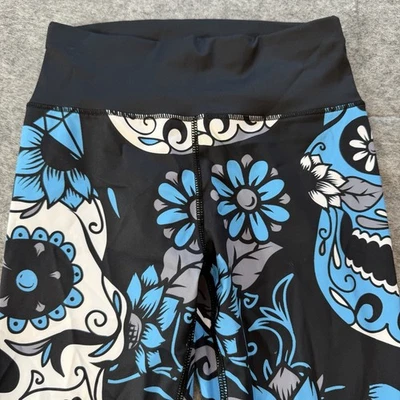 Mujer Cintura Alta Halloween Caramelo Calavera Estampado Yoga Leggings Azul Varios Tamaños Foto 1 de 4