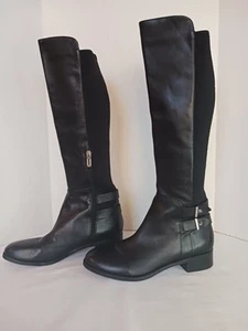 Ivanka trump Tall Black Leather Boots Sz 11 - Picture 1 of 9